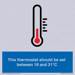 This thermostat should be set between 18 and 21°C